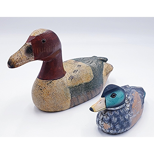 698 - WOODEN DECOY DUCKS (2)