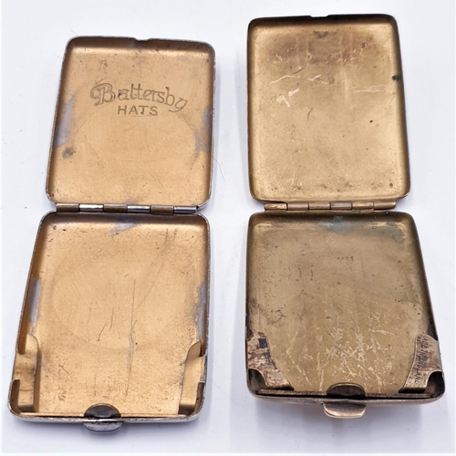 7 - WHITE & YELLOW METAL VESTA MATCHBOX HOLDERS (2) (Old)