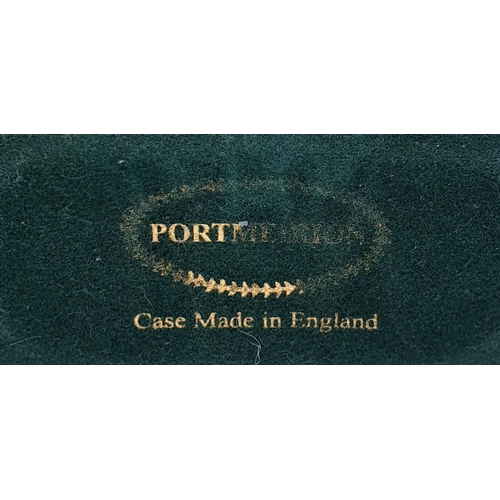 707 - PORTMEIRION CHINA 11cm x 16 cm MANTLE CLOCK IN THE  BOTANIC GARDEN DESIGN