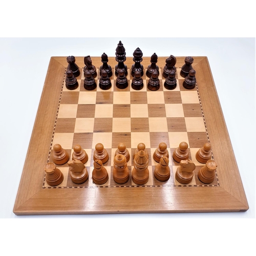 713 - WOODEN CHESS BOARD 50cm x 50cm With CHESS PIECES.
(Please Note This Lot WILL NOT BE PACKED OR SHIPPE... 