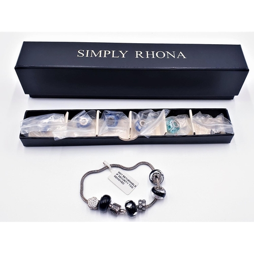 715 - RHONA SUTTON BRACELET With 12 CHARMS (Original Box)