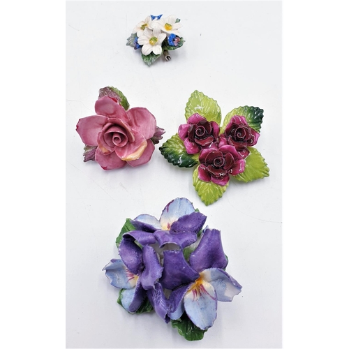 728 - FLORAL BROOCHES (4) (Boxed)