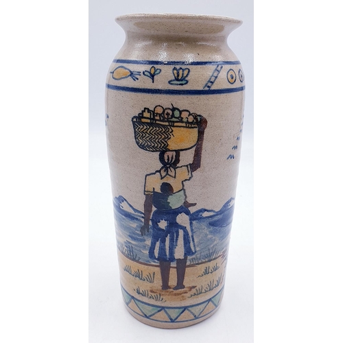 762 - DEDZA MALAWI 22.5cm (Hand Painted) VASE