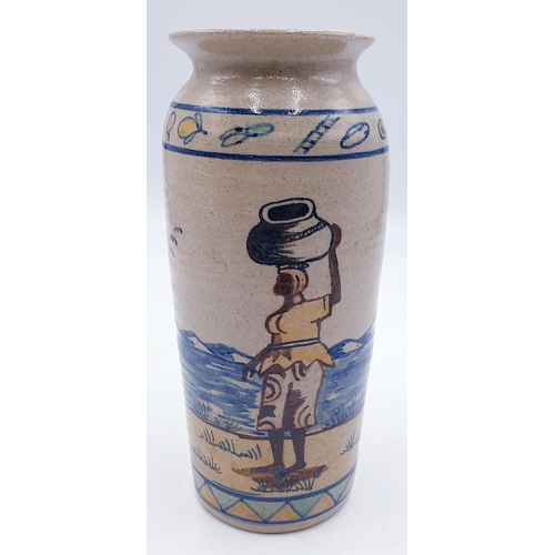 762 - DEDZA MALAWI 22.5cm (Hand Painted) VASE