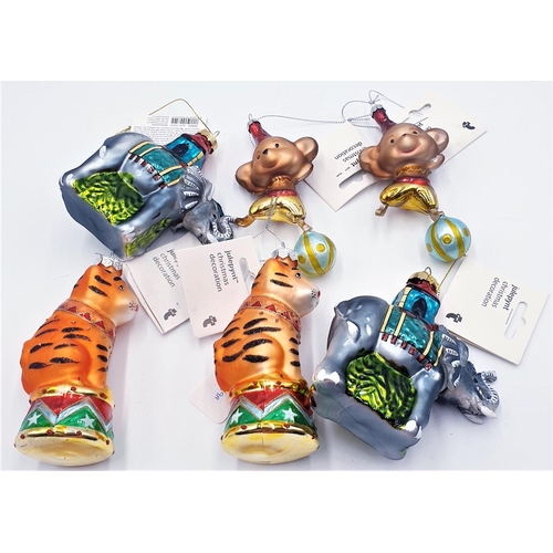 797 - ANIMAL SHAPED CHRISTMAS DECORATIONS (6)