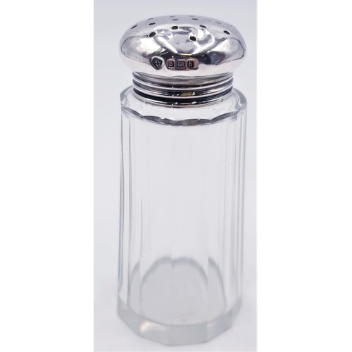 802 - SILVER (Hallmarked) SUGAR SHAKER (Chip To Base)