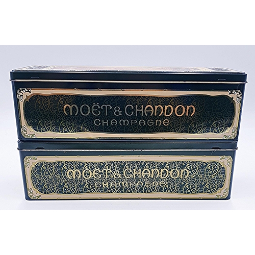 81 - METAL / ENAMEL MOET & CHANDON CHAMPAGNE BOXES (2)