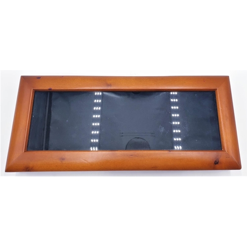 98 - WOODEN/GLAZED 35 cm x 15 .5 cm DISPLAY CABINET