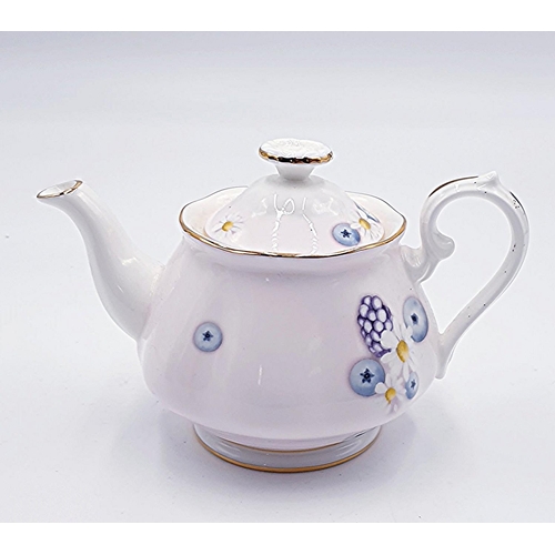 273 - ROYAL ALBERT CHINA TEAPOT IN THE ALPHA FOODIE (Pink) DESIGN