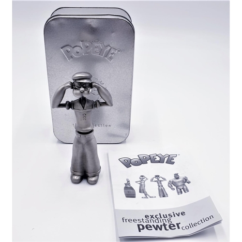 297 - PEWTER CORKSCREW 'POPEYE' (In Tin)