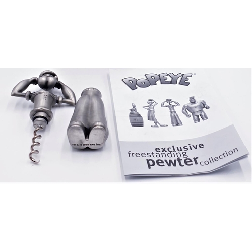 297 - PEWTER CORKSCREW 'POPEYE' (In Tin)