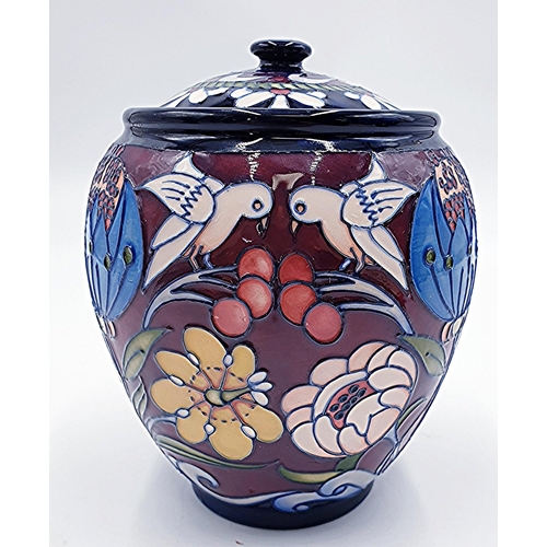 45A - MOORCROFT 13cm LIDDED POT (Shape No 401/5) 