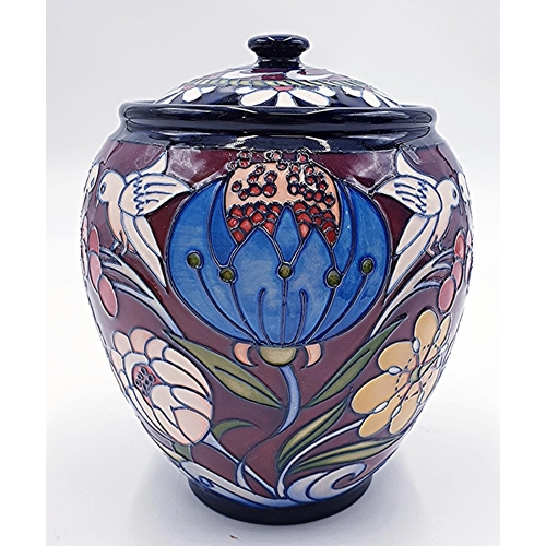 45A - MOORCROFT 13cm LIDDED POT (Shape No 401/5) 