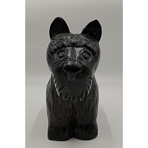 56 - WOODEN CARVED Large 23.5cm x 27cm x 11cm MODEL OF SCOTTISH TERRIER