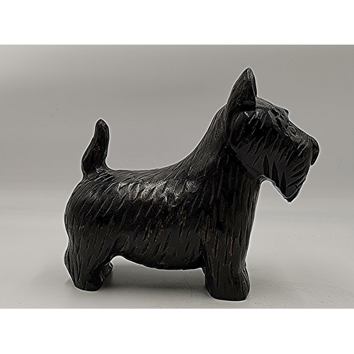 56 - WOODEN CARVED Large 23.5cm x 27cm x 11cm MODEL OF SCOTTISH TERRIER