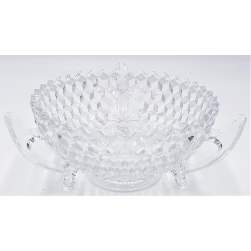 798 - FOSTERIA AMERICAN CUBIST 21cm Dia GLASSFRUIT BOWL