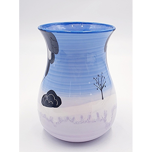 14 - BRIAN WOOD CERAMICS 15cm CHINA VASE IN THE VAL D ISERE DESIGN By Amelia Hulse.
(The name 'Brian Wood... 