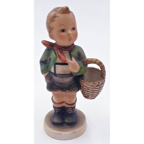 148 - GOEBEL 9cm CHARACTER FIGURINE OF A BOY WITH BASKET 573/0