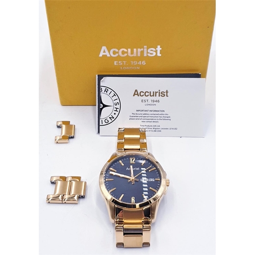 149 - ACCURIST WATCH  (Model No MB9853) (As New In Box, Working At Time Of Photograph, Papers & Links)