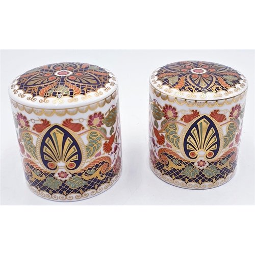 158 - SPODE CHINA 7cm  PAPERWEIGHTS (2) IN THE IMARI DESIGN