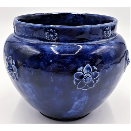 165 - ROYAL DOULTON CHINA 13.5 cm Dia BLUE GLAZE PLANTER