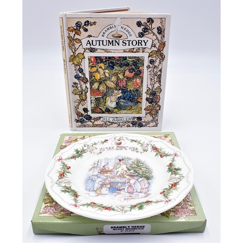 194 - ROYAL DOULTON CHINA 16 m Dia PLATE 'MERRY MIDWINTER' FROM THE BRAMBLEY HEDGE GIFT COLLECTION (Origin... 