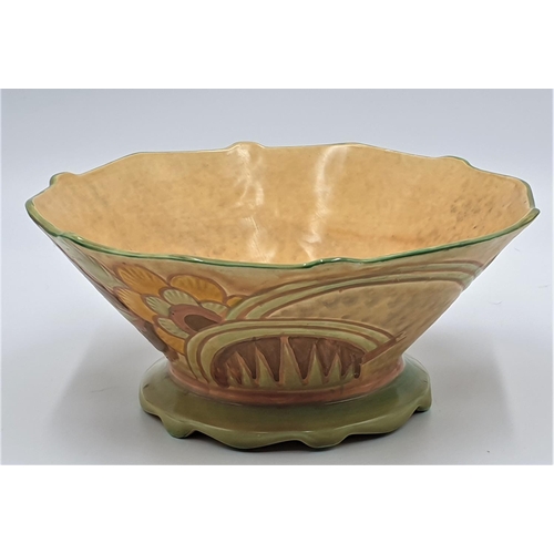 235 - TOM FORESTER (T.F. & S Ltd) Large 28cm Dia FOOTED ART DECO FOOTED BOWL IN THE TUNIS DESIGN c1930s
(T... 