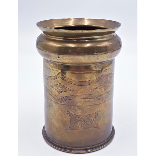 258 - TRENCH ART 15.5cm VASE