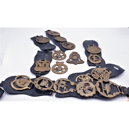 259 - HORSE BRASSES (17)