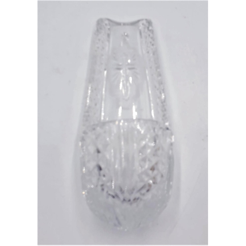 269 - CRYSTAL GLASS RELIGIOUS WALL HOLY 20cm WATER BOWL