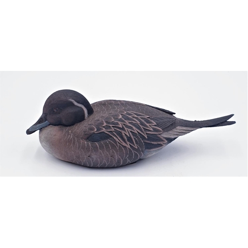 271 - CERAMIC (Hand Sculptured & Hand Painted ) 19cm MODEL OF A PINTAIL DUCK Signed