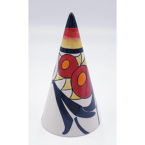 296 - LORNA BAILEY 13.5 cm ABSTRACT FLORAL CONICAL SUGAR SHAKER (Limited Edition Of 6 This On Being No 4) ... 