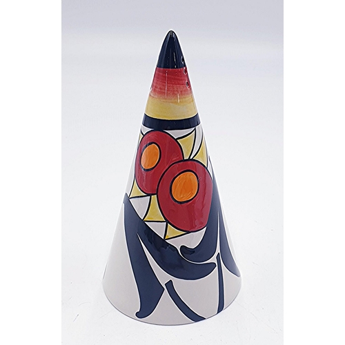 296 - LORNA BAILEY 13.5 cm ABSTRACT FLORAL CONICAL SUGAR SHAKER (Limited Edition Of 6 This On Being No 4) ... 