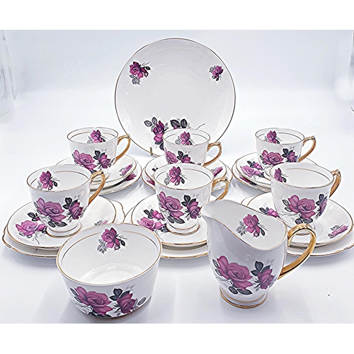 340 - ROYAL IMPERIAL CHINA 21 Piece TEA SET