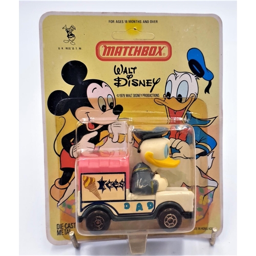 344 - MATCHBOX BOX DIE-CAST WALT DISNEY MODEL OF DONALD DUCK IN HIS VAN c1979 (Original Un Opened Display ... 