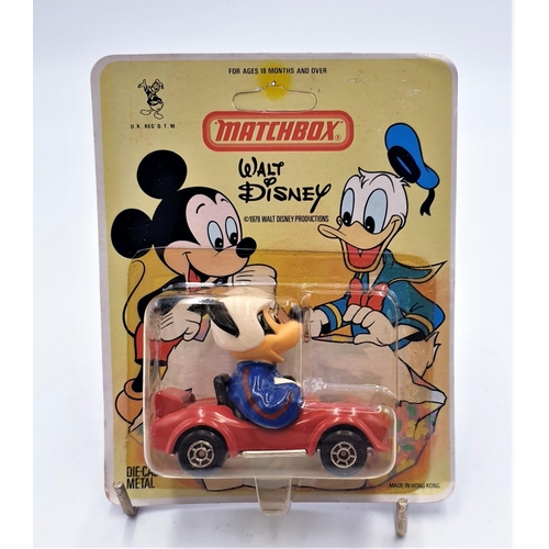 349 - MATCHBOX BOX DIE-CAST WALT DISNEY MODEL OF MICKEY MOUSE IN A RACING CAR c1979 (Original Un Opened Di... 