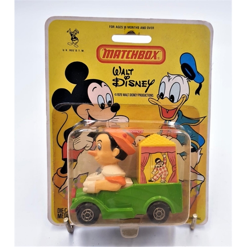 350 - MATCHBOX BOX DIE-CAST WALT DISNEY MODEL OF PINOCHIO IN A PUPPET VAN c1979 (Original Un Opened Displa... 