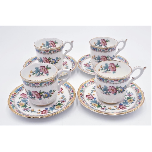 354 - COALPORT CHINA CUPS & SAUCERS (4)