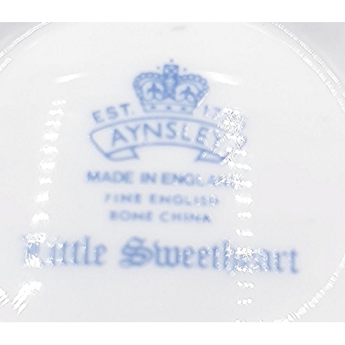 36 - AYNSLEY CHINA TEAPOT,SUGAR And CREAM JUG IN THE LITTLE SWEETHEART DESIGN