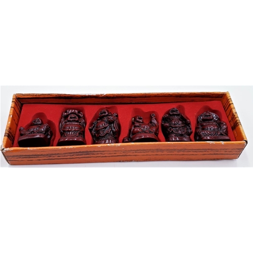 362 - RESIN (Boxed Set Of Six) BUDDHA'S