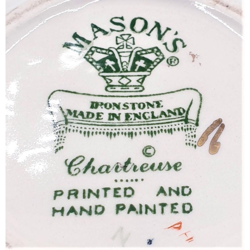 367 - MASON'S IRONSTONE 13cm GINGER JAR And COVER IN THE CHATREUSE DESIGN