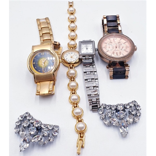 374 - WATCHES  & DIAMANTE JEWELLERY (Qty Of)