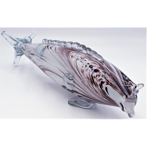 430 - ART GLASS 46cm MODEL OF A  FISH