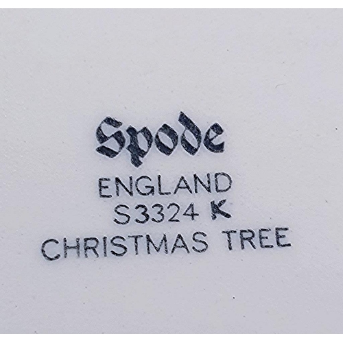 44 - SPODE Large 23.5cm x 23.5cm SQUARE BOWL IN THE CHRISTMAS TREE DESIGN