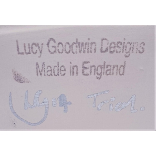 485 - LUCY GOODWIN DESIGNS (Designed , Made And Hand Painted In Stoke On Trent,England) CERAMIC Large 25cm... 