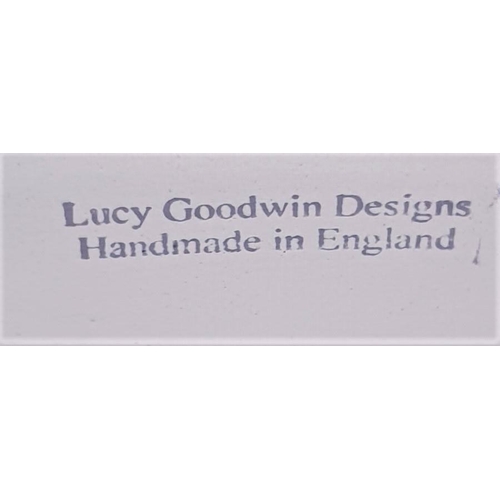 486 - LUCY GOODWIN DESIGNS (Designed , Made And Hand Painted In Stoke On Trent,England) CERAMIC 12cm VASE ... 