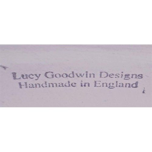 489 - LUCY GOODWIN DESIGNS (Designed , Made And Hand Painted In Stoke On Trent,England) CERAMIC 12cm VASE ... 