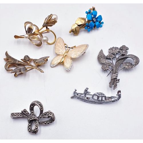 499 - BROOCHES (7) (Old)