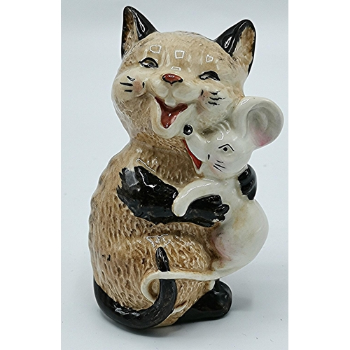 510B - BESWICK 7.6cm MODEL OF A CAT With MOUSE Model No 2100 1967/73 Designed By Mr Albert Hallam FOR THE F... 