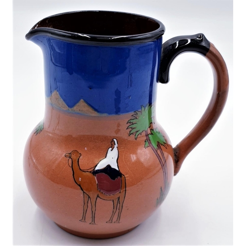 518 - R.SUDLOW & Sons 15 cm JUG DECORATED WITH DESERT SCENES